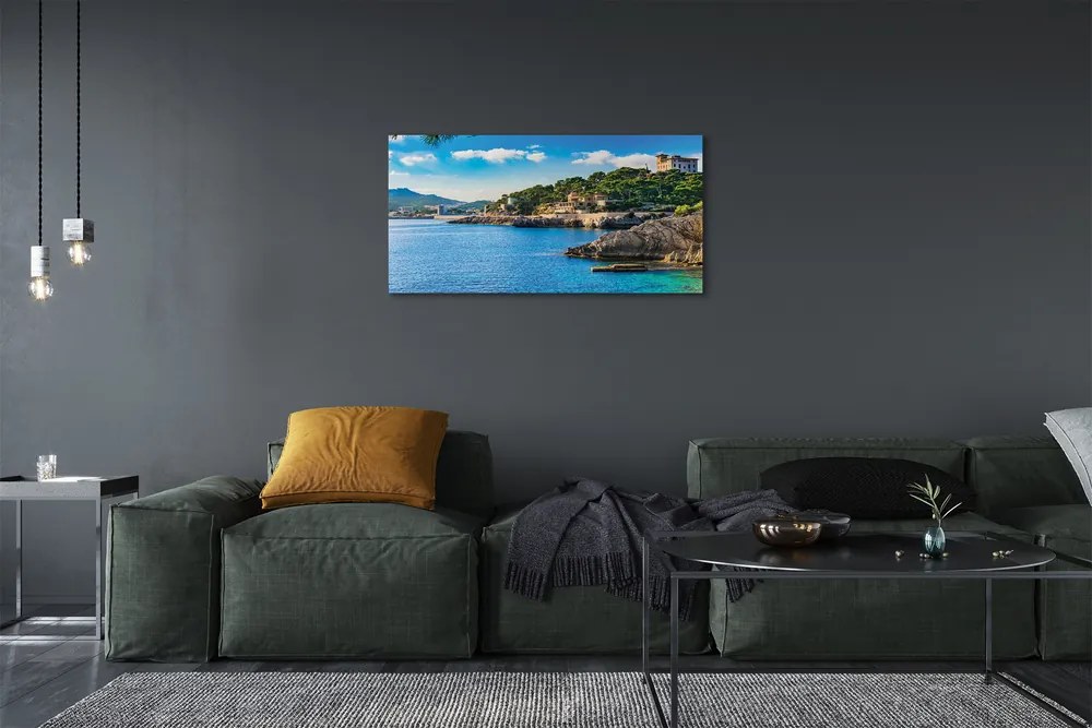 Obraz na plátne Španielsko Morské pobrežie horách 125x50 cm