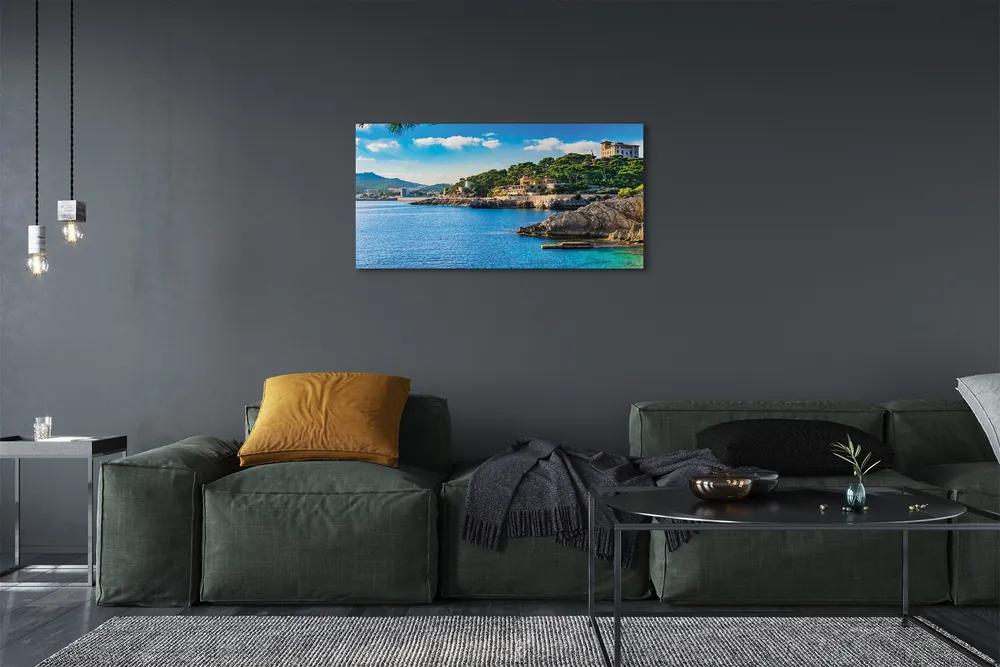Obraz na plátne Španielsko Morské pobrežie horách 140x70 cm
