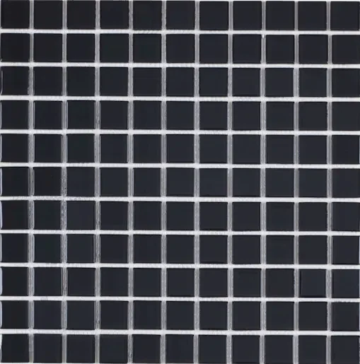 Sklenená mozaika Premium Mosaic černá 30x30 cm lesk MOS25BK