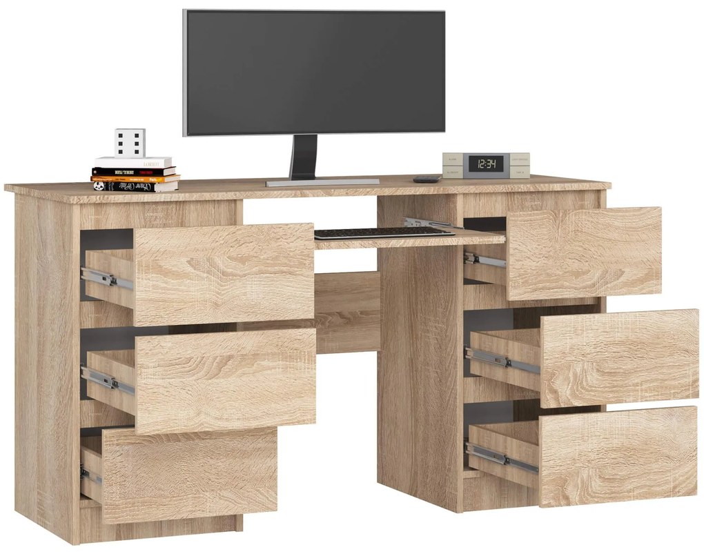 PC stolík Behati (dub sonoma). Akcia -21%. Vlastná spoľahlivá doprava až k Vám domov. 1128506