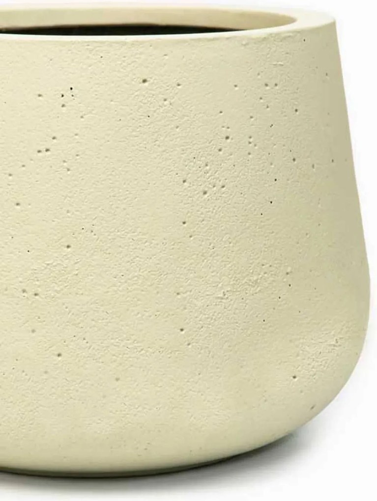 Kvetináč GIRAR, sklolaminát, výška 27 cm, béžová