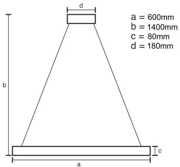 LED Stmievateľný krištáľový luster na lanku LED/40W/230V + diaľkové ovládanie