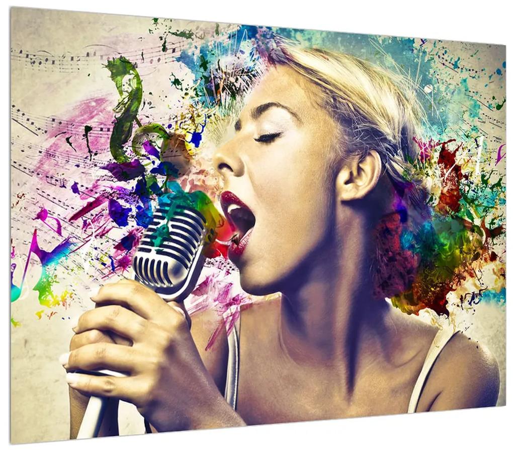 Moderný obraz speváčky (70x50 cm)