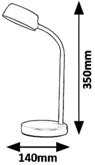 Rabalux 6780 - LED Stolná lampa BERRY LED/4,5W/230V