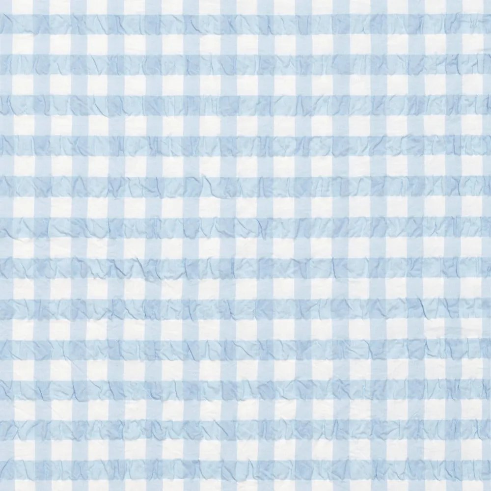 Bielo-svetlomodré predĺžené krepové obliečky na jednolôžko 140x220 cm Bæk&Bølge – JUNA