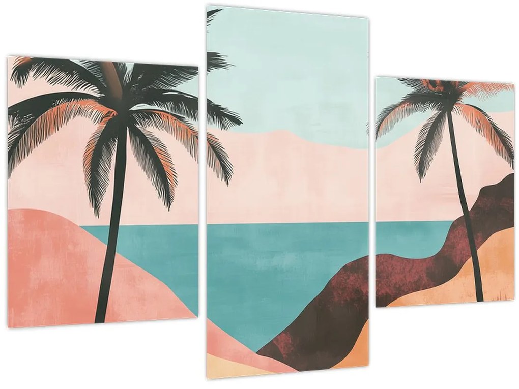 Obraz - Palmy pri mori (90x60 cm)