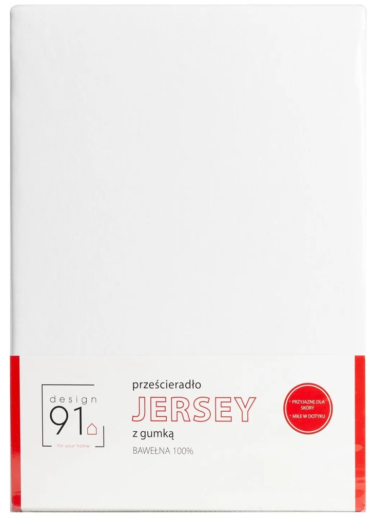 JERSEY PRESTIERADLO 220X240 CM, VÝŠKA 30 CM BIELE