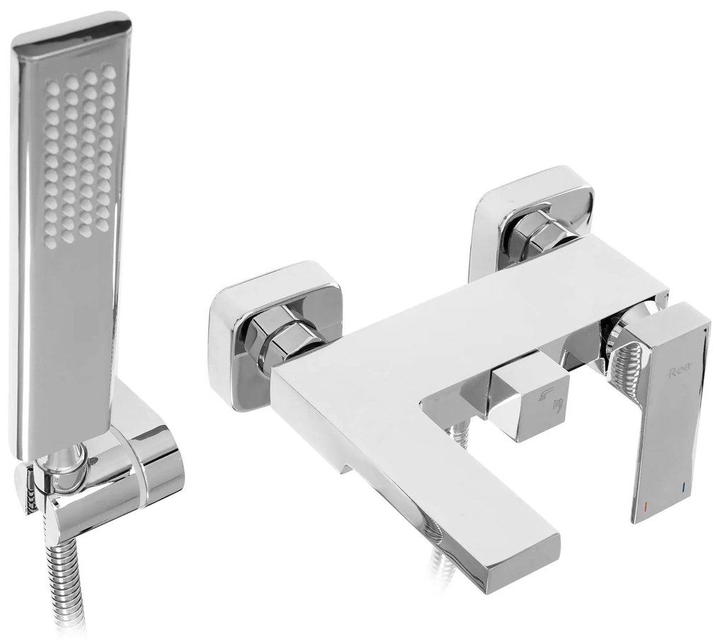 Rea Fenix, vaňová batéria s ručnou sprchovou sadou, chrómová, REA-B8880
