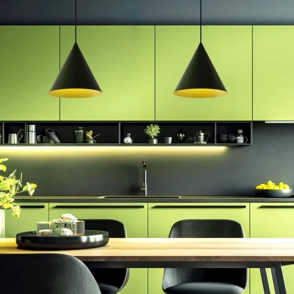 Závesné svietidlo na lanku ETNA II 1xE27/15W/230V pr. 25 cm zelené