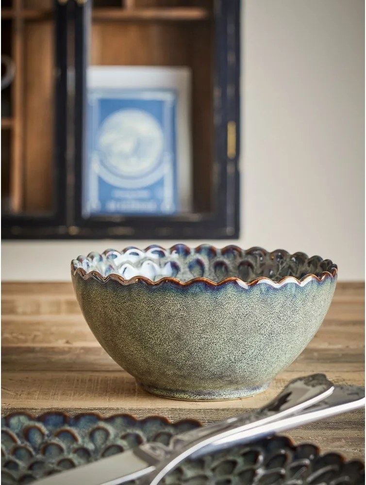 Sivé keramické polievkové misky v súprave 4 ks 625 ml Katrina – Bloomingville