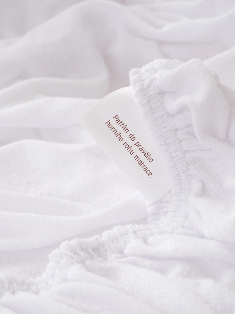 Nepriepustné prestieradlo Froté 160 x 200 cm - biele