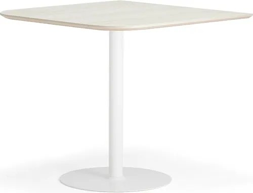 Barový stôl METRIC, zaoblené rohy, 1000x1000x900 mm, čierna/orech