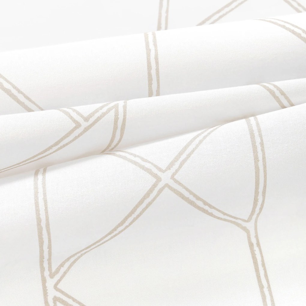 Goldea bavlnený záves - geometrické línie na bielom 280x150 cm