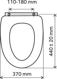 Novaservis - WC sedátko, MDF biela, pánty kov-chróm, WC/PROVENCE