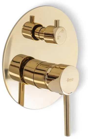 REA-P4110 - Sprchová súprava s podomietkovou batériou LUNGO zlatá