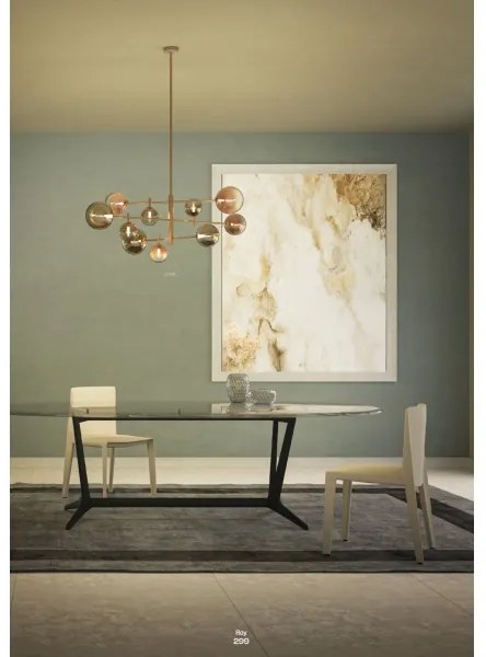 Redo 01-2779 - Luster na tyči ROY 5xG9/10W/230V