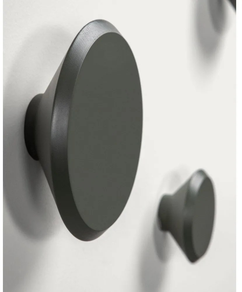 Sivozelené nástenné drevené háčiky v súprave 3 ks Nadua – Kave Home