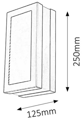 Rabalux 8170 - Vonkajšie nástenné svietidlo STUTTGART 1xE27/14W/230V