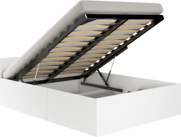 Jednolôžková posteľ s roštom a matracom 100x200 cm, biela