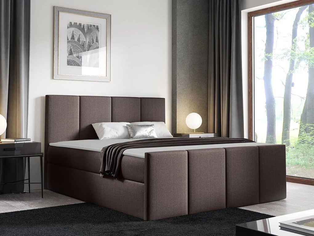 Kontinentálna posteľ Bautista, Rozmer postele: 140x200, Dostupné poťahy: ekokoža Soft 034