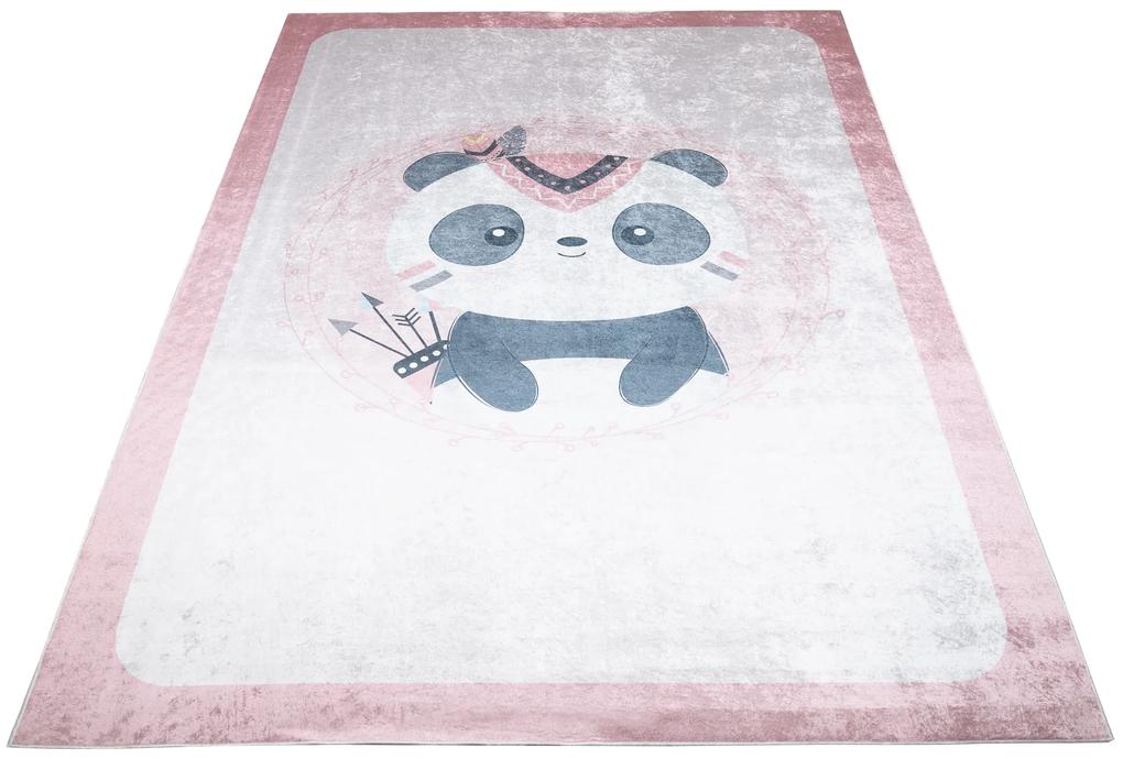 PROXIMA.store - Detský koberec PINK PANDA - PRINT EMMA ROZMERY: 140x200