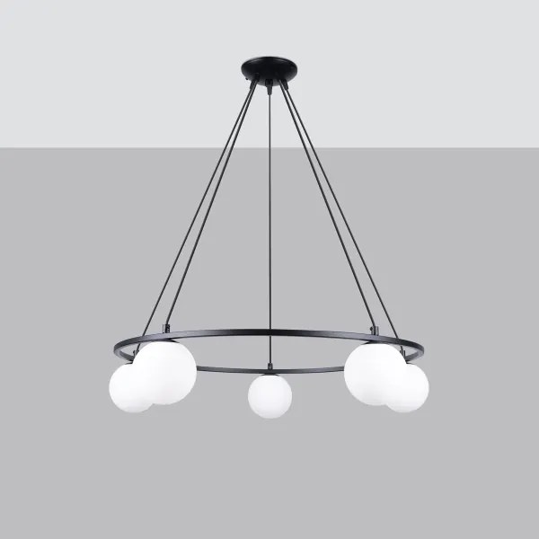 Sollux SL.1214 - Luster na lanku YOLI 5xG9/8W/230V čierna