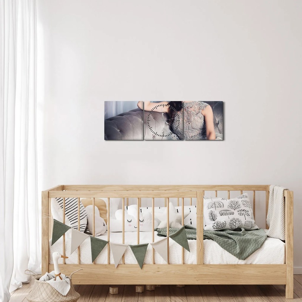 Obraz - Glamour (s hodinami) (90x30 cm)