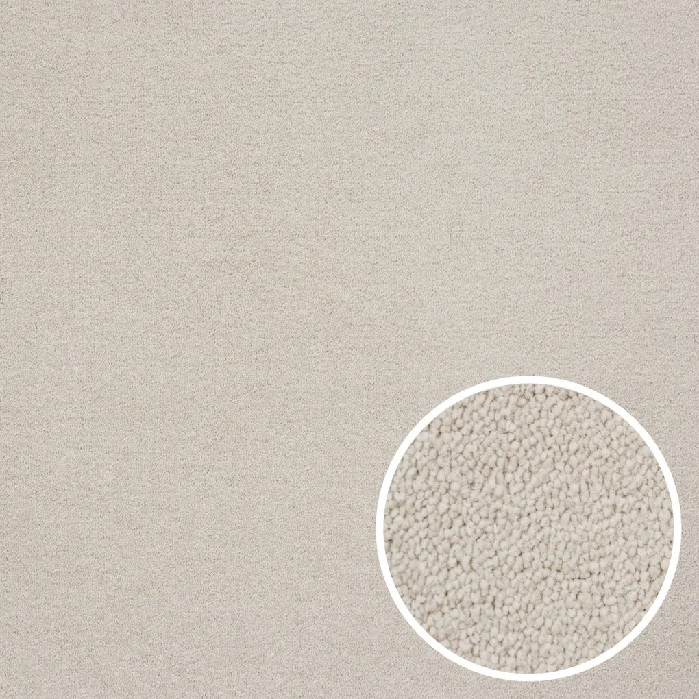 AladinWorld Expres, Metrážny koberec Royal Lux 03, na mieru, šíře 4m, biela, fusion back, detská izba