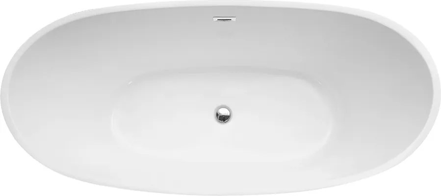 Besco Akrylátová voľne stojaca vaňa Ayla BW 170x80 BESCO-Typ výpuste: Click-Clack s prepadom, grafit, BESCO-Rozmery: 170x80, BESCO-Farba: Biela/čierna