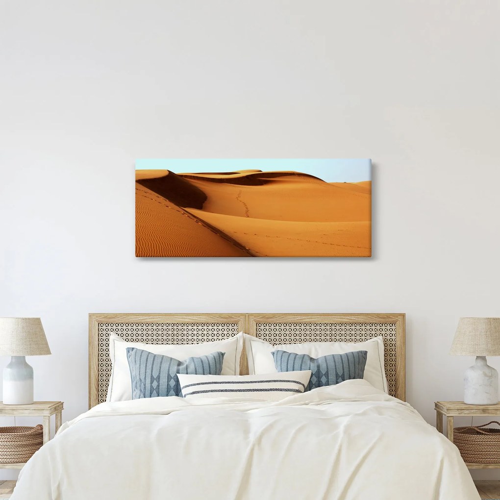 Obraz - Stopy v púšti (120x50 cm)
