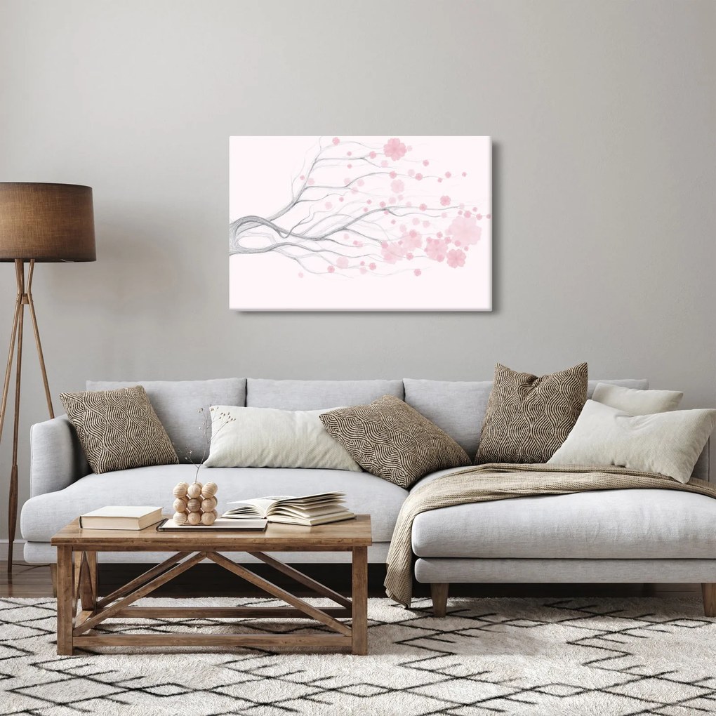 Obraz - Ružové kvety (90x60 cm)