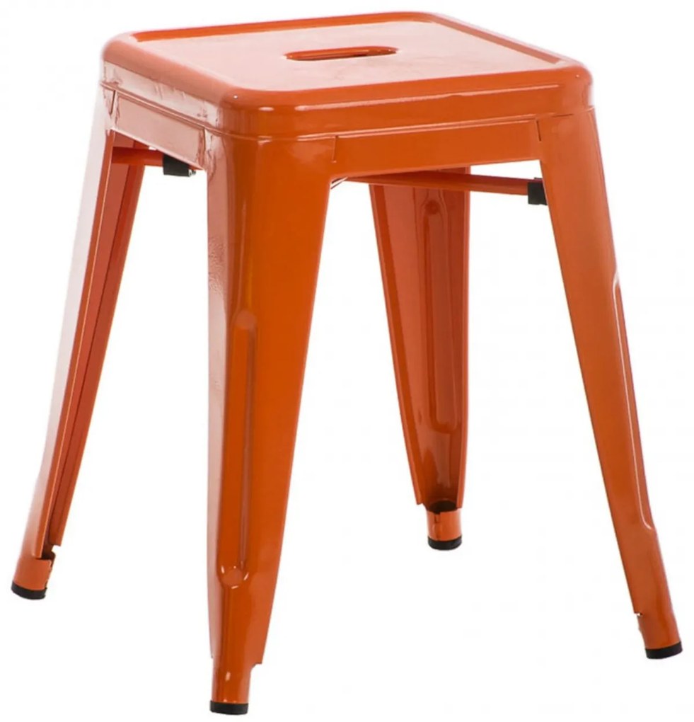 Stohovateľná kovová stolička Arm - Oranžová