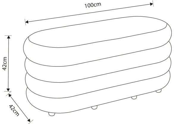 Taburetka PUFFO krémová
