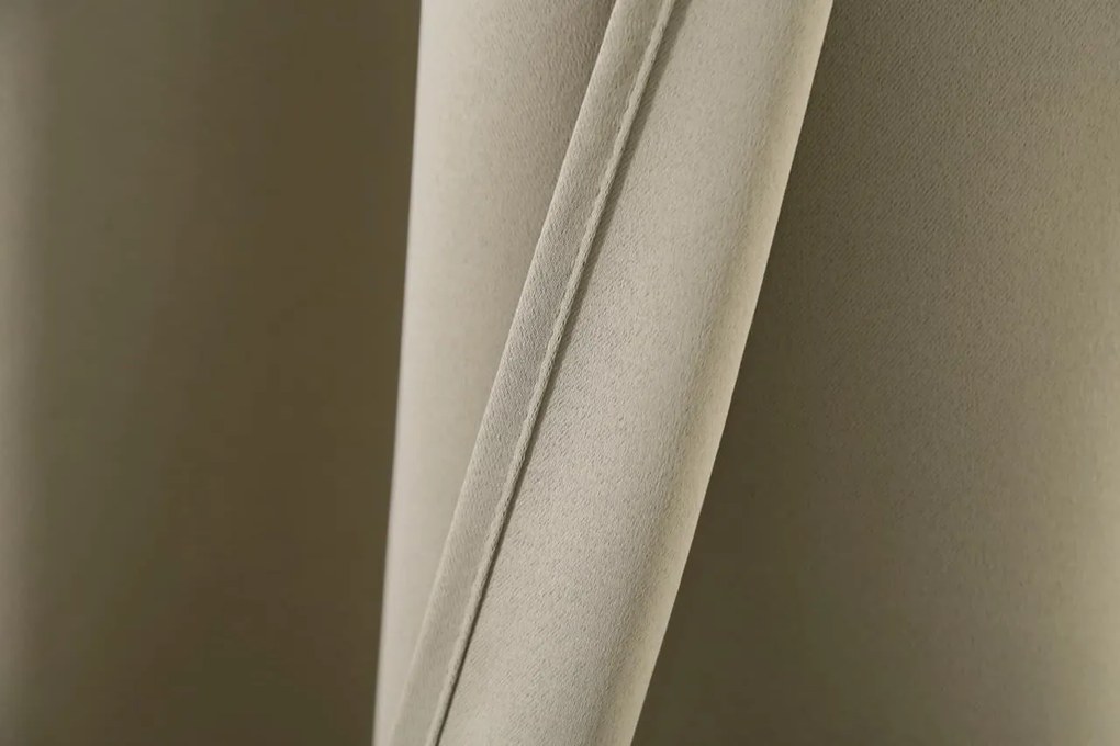 Záves OXFORD 140x250 cm, svetlobéžový Zavesenie: Kovové krúžky