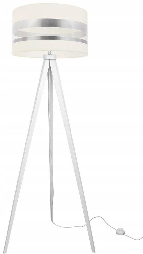 Stojacia lampa Intense chrome, 1x textilné tienidlo (výber zo 6 farieb), (výber z 5 farieb konštrukcie), (fi 35cm)