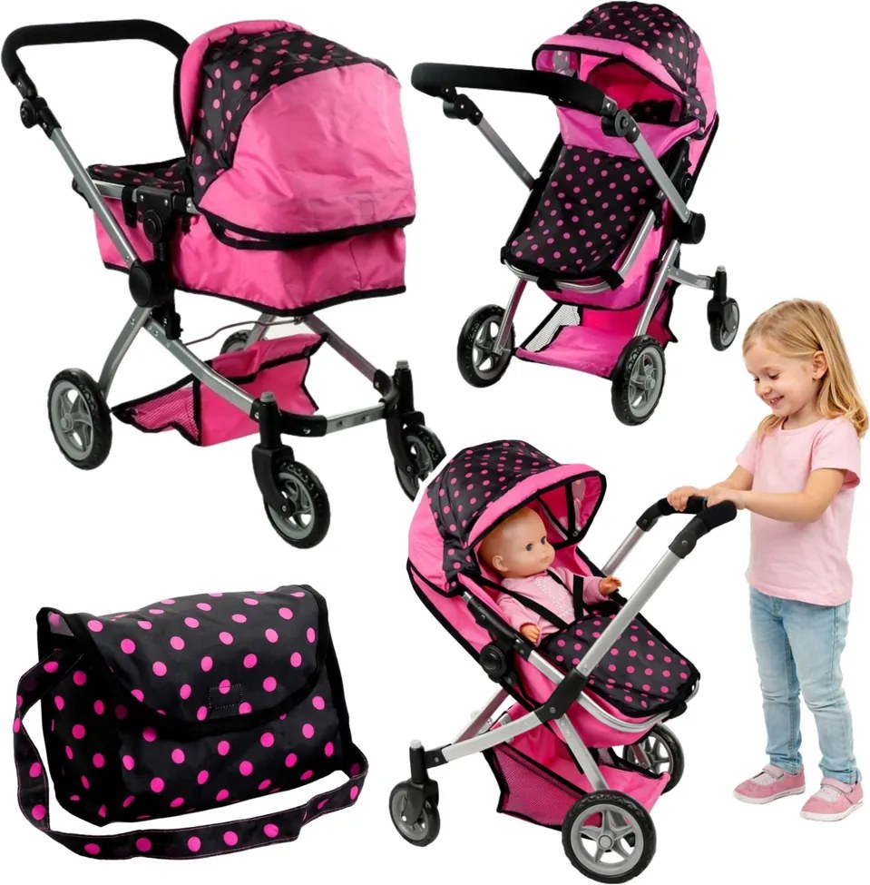 Kočík pre bábiky Alice 2 v 1 Bouncer, kočík 2 v 1