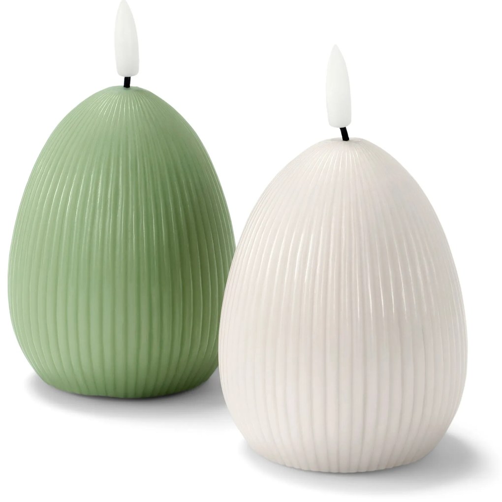 Sviečky z pravého vosku s LED diódou, 2 ks