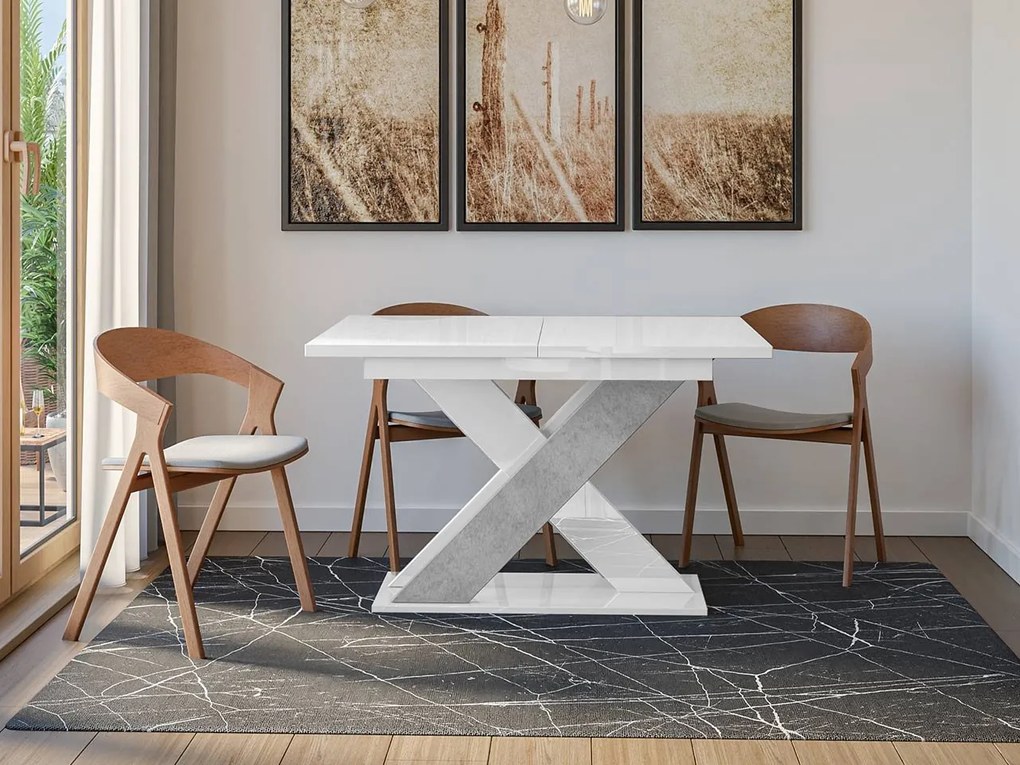 Rozkladací jedálenský stôl Dulcato, Farby: k350 / čierna