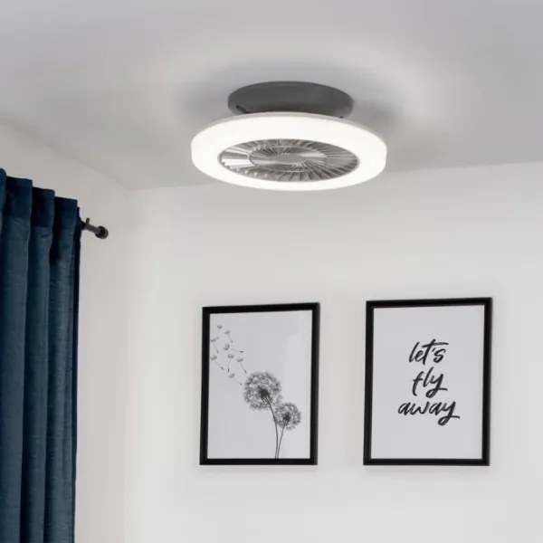 Leuchten Direkt 14645-55 - LED Svietidlo s ventilátorom LEONARD LED/27W/230V