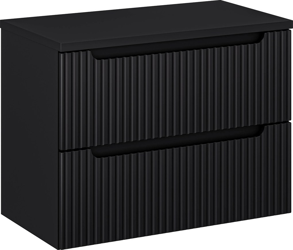 Comad Kúpeľňová skrinka pod doskové umývadlo SET-NOB B Black Nova 80 čierna