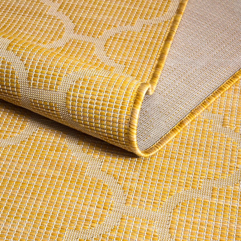 Dekorstudio Šnurkový koberec PALM 3069 - žltý Rozmer koberca: 80x150cm