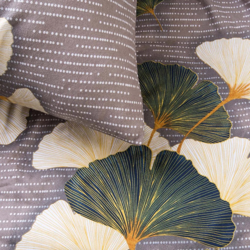 FLANELOVÉ OBLIEČKY FLANELOVE 160X200 CM, 2KS 70X80 CM LISTY