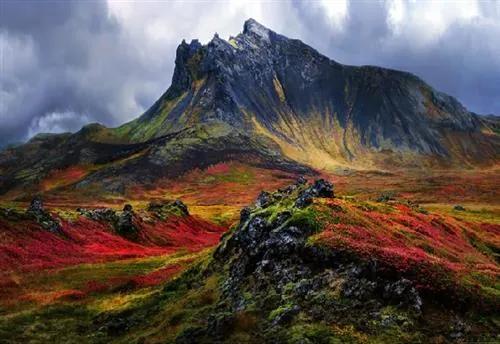 Vliesové fototapety, rozmer 368 x 254 cm, hory na Islandě, W+G 5062-4V-1