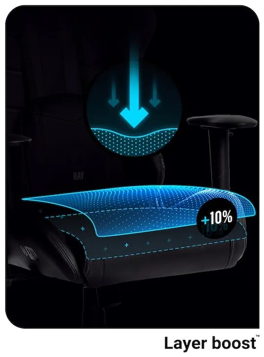 Herné kreslo Diablo X-Ray King Size: čierno-šedé Diablochairs