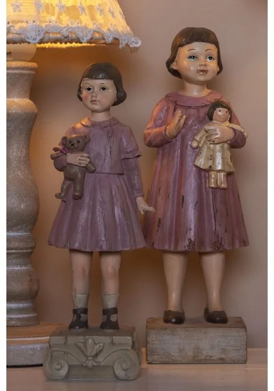 Dekorácia dievča s medvedíkom - 9 * 7 * 24 cm