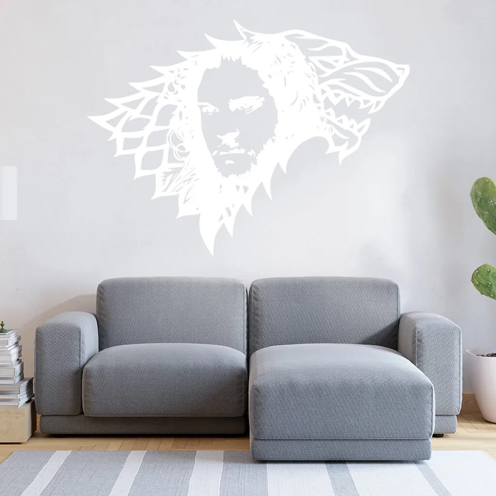 Veselá Stena Samolepka Jon Snow Hra o tróny Farba: žlutá, Veľkosť: 40 x 29 cm