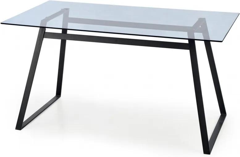 Hector Sklenený stôl Herald 140x80 cm čierno-číry