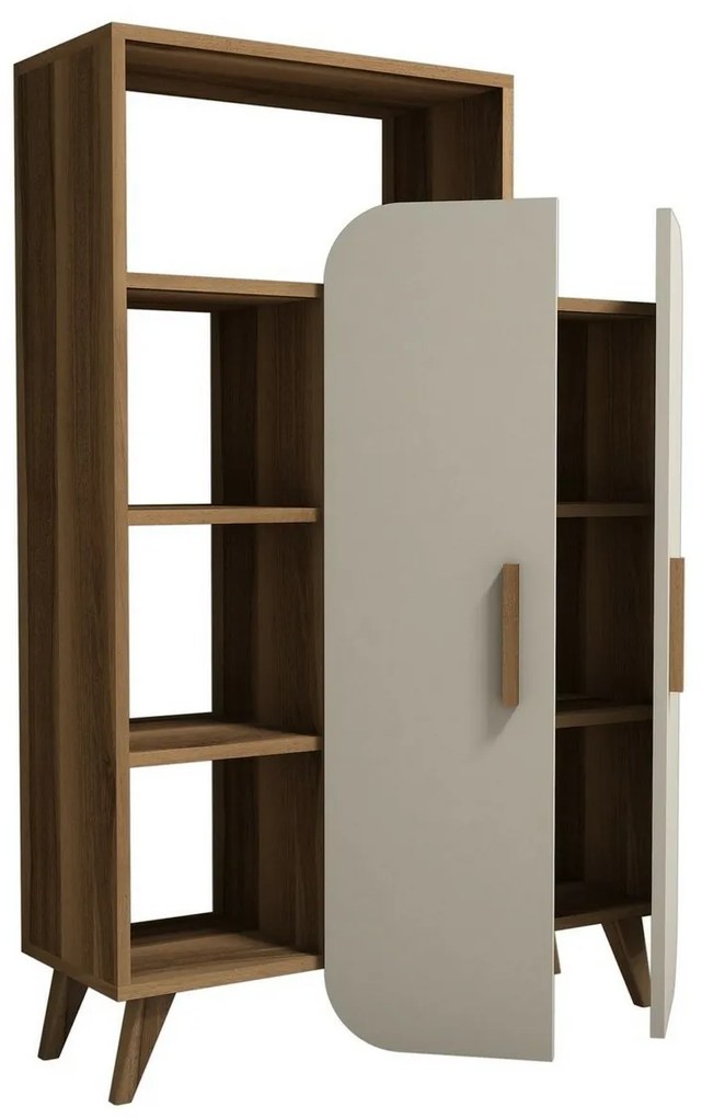 Knižnica Form Cream and Walnut