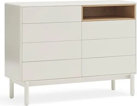 Krémovobiela komoda 120x90x40 cm Corvo – Teulat
