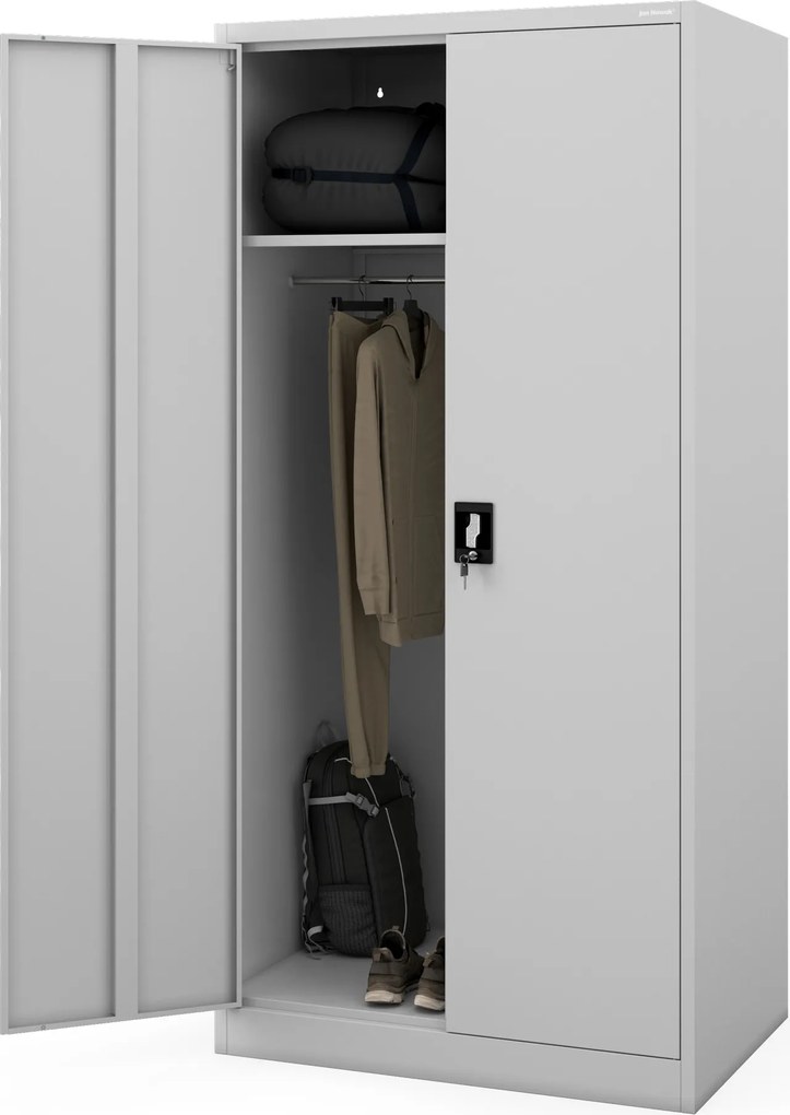 Hospodárska skriňa uzamykateľná sivá DAWID D600 900 x 1850 x 600 mm